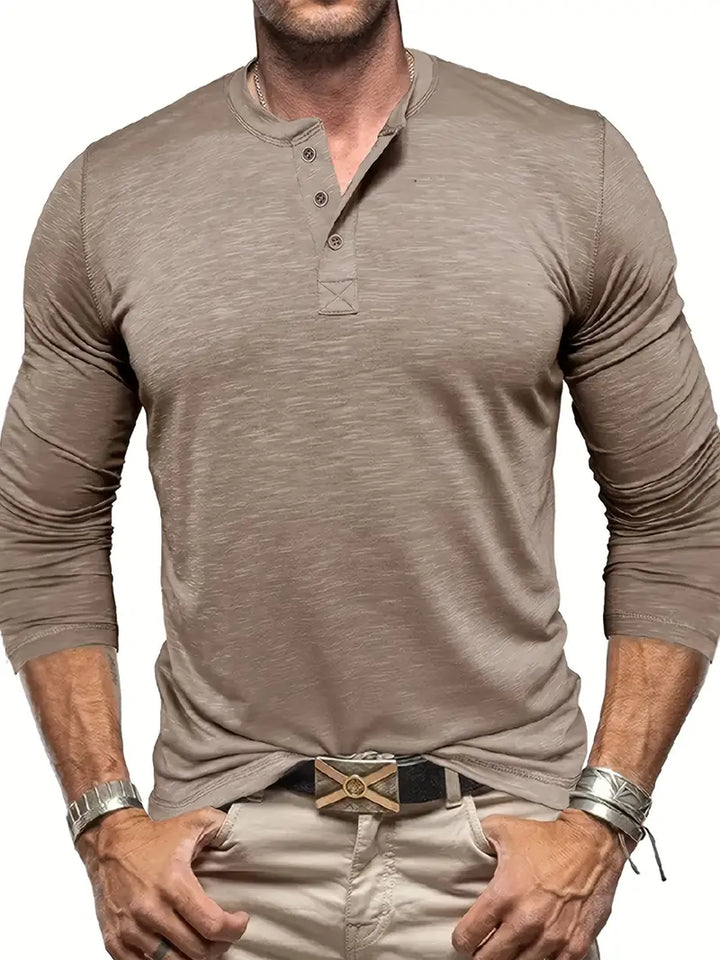 Randell - Camiseta Informal De Manga Larga