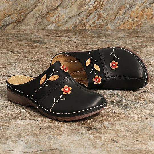 Janeth - Sandalias De Cuña De Cuero