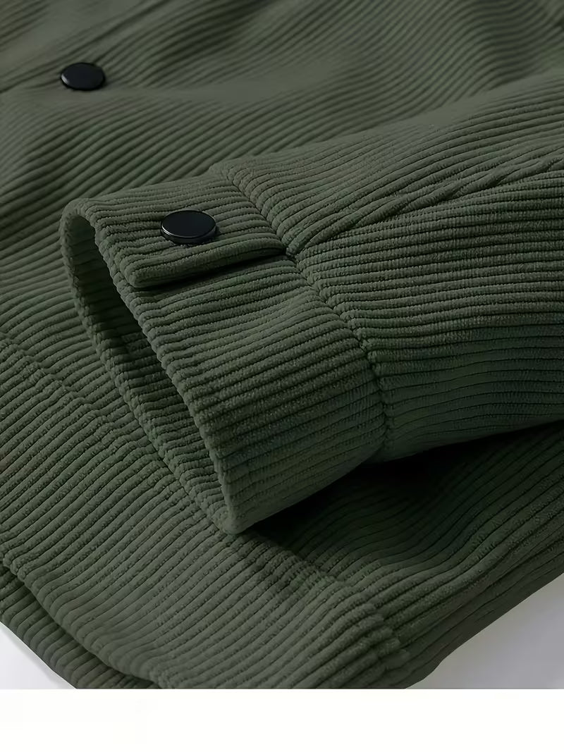 Matthaus - Chaqueta de Pana Con Cuello y Bolsillos Con Solapa