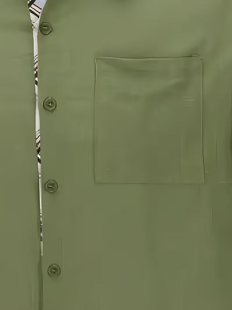Kolby - Camisa a Cuadros De Patchwork Con Bolsillo
