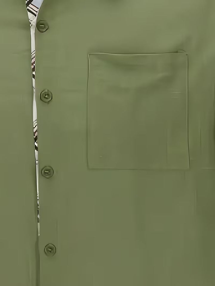 Kolby - Camisa a Cuadros De Patchwork Con Bolsillo