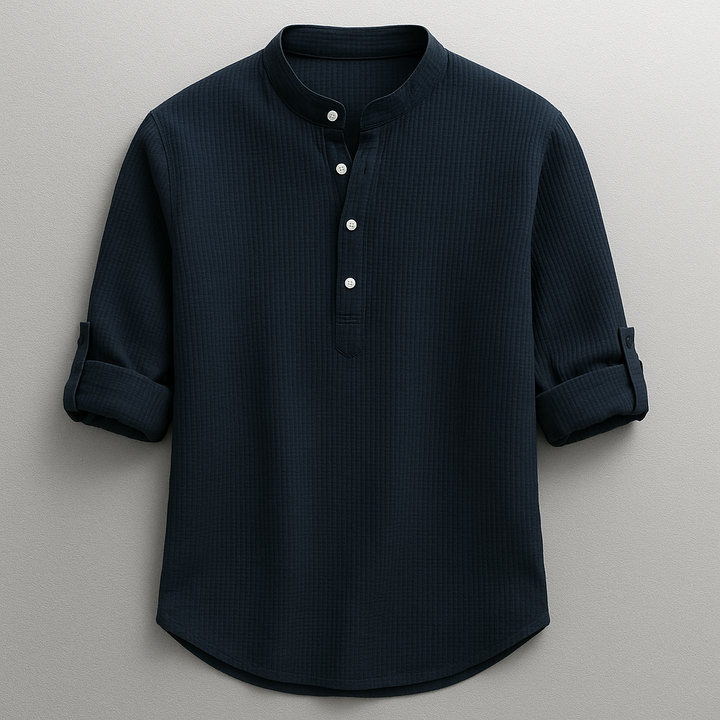 Shon - Camisa De Manga Larga Con Cuello Abotonado Cuello