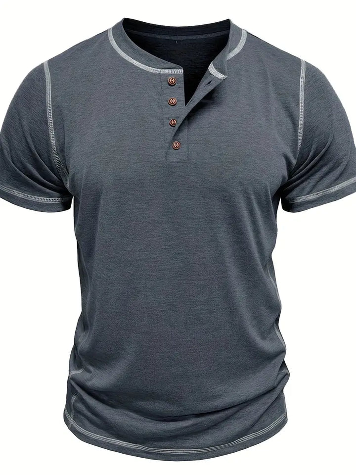 Orazio - Manga Corta Camiseta Con  Botón