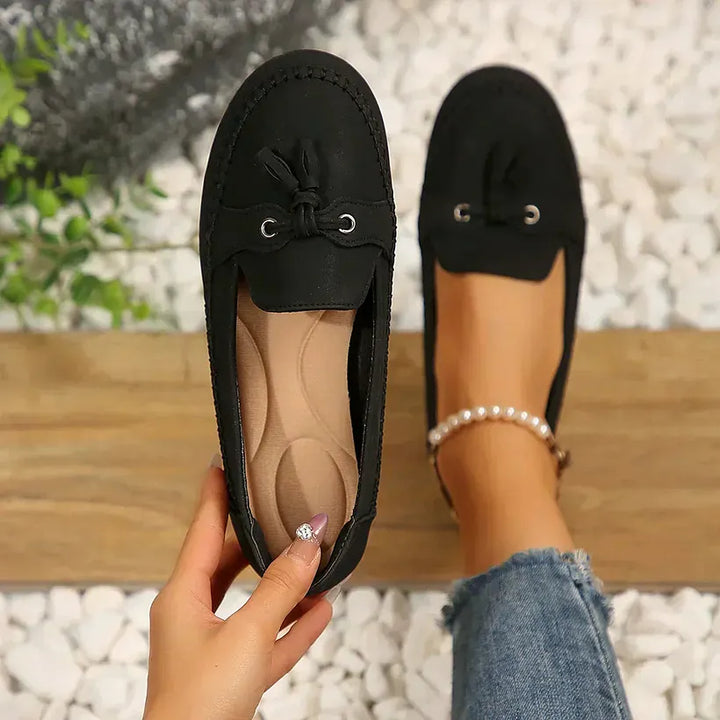 Patamon - Mocasines Cómodos Con Suaves Lazos De Estilo Vintage