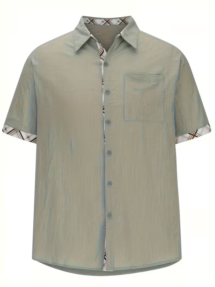 Kolby - Camisa a Cuadros De Patchwork Con Bolsillo