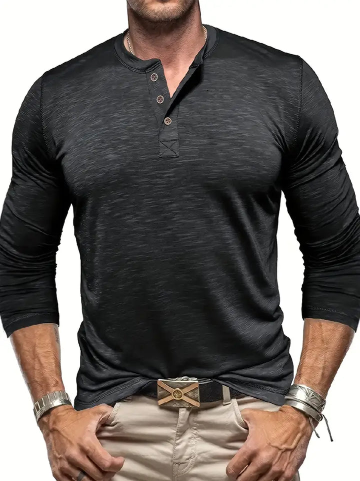 Randell - Camiseta Informal De Manga Larga