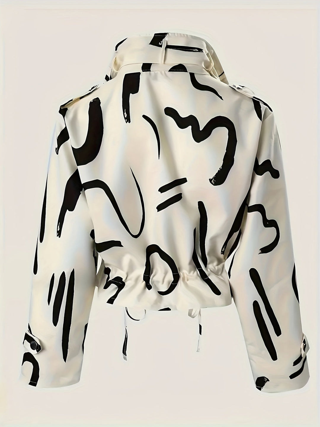 Fredely - Chaqueta Con Cordón en La Cintura Y Múltiples Bolsillos