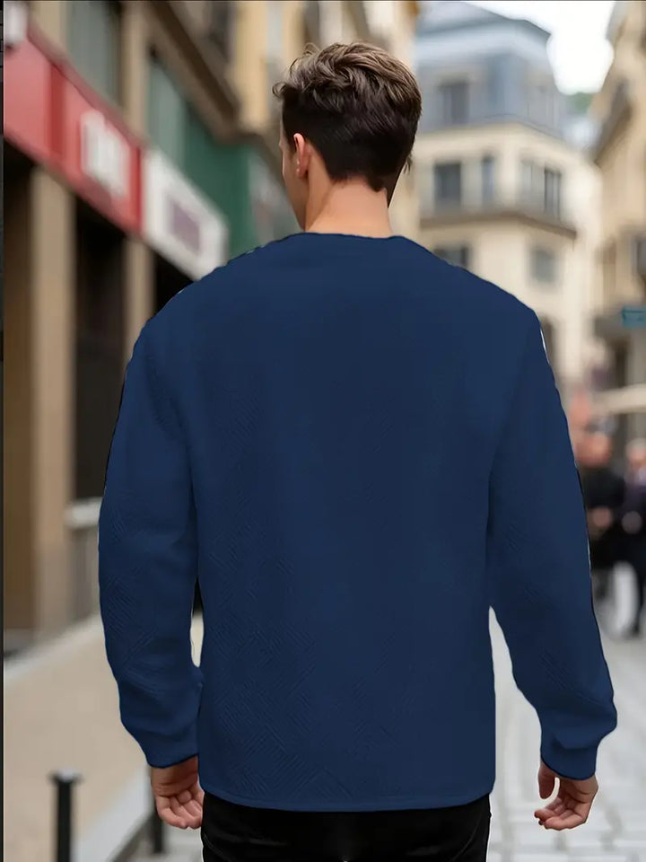 Malinga - Sudadera Informal Con Estampado Geométrico y Manga Larga