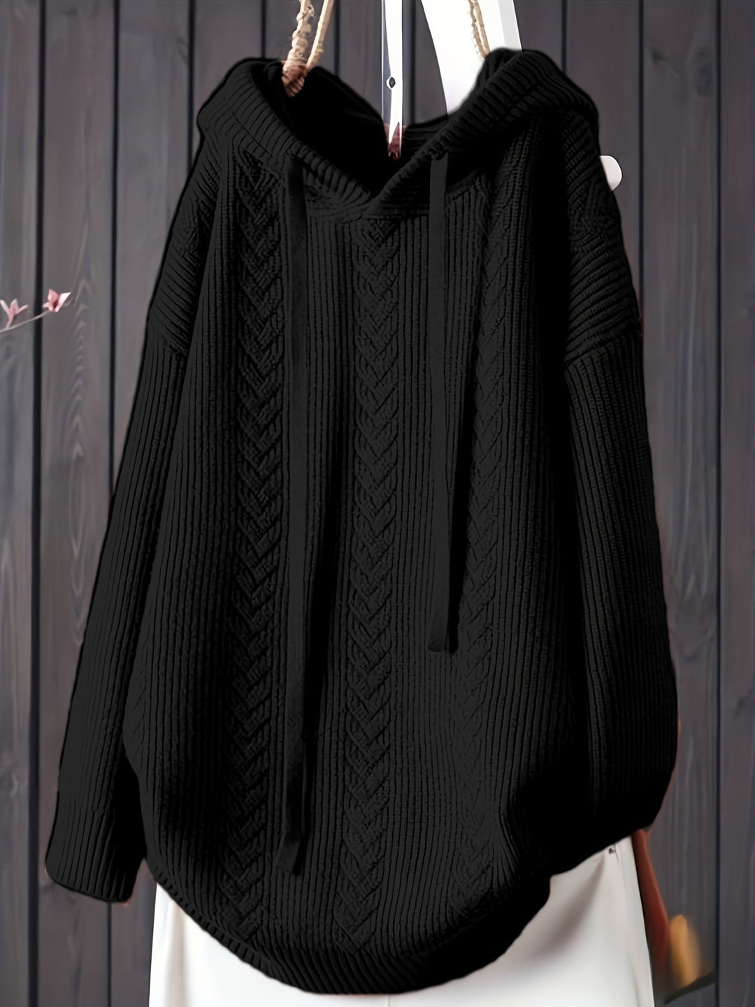 Genivee - Sudadera Con Capucha De Punto Manga Larga Informal