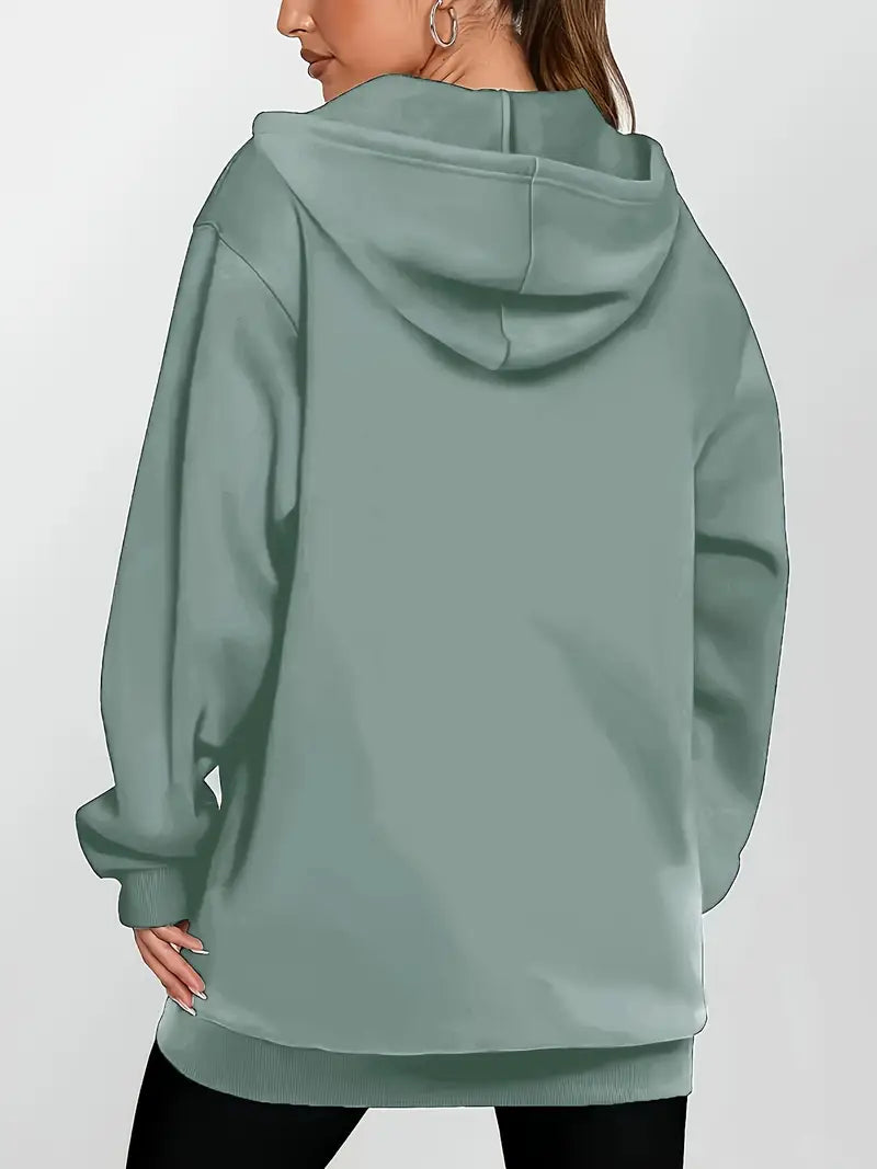 Angeleen - Chaqueta Con Capucha y Cremallera Con Estampado Geométrico