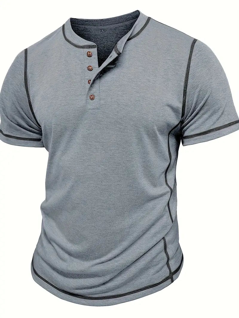 Orazio - Manga Corta Camiseta Con  Botón
