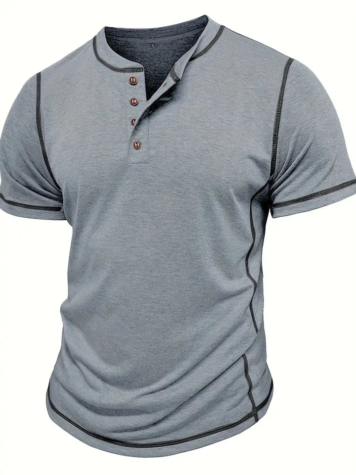 Orazio - Manga Corta Camiseta Con  Botón
