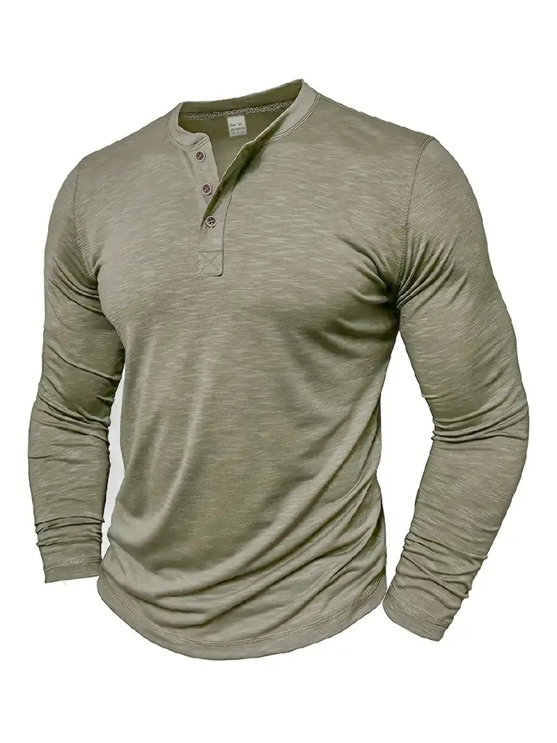 Randell - Camiseta Informal De Manga Larga