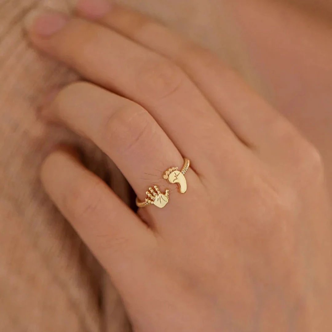 PalmBliss - Maravilloso Anillo de Palma y Pies Para Bebé Mama