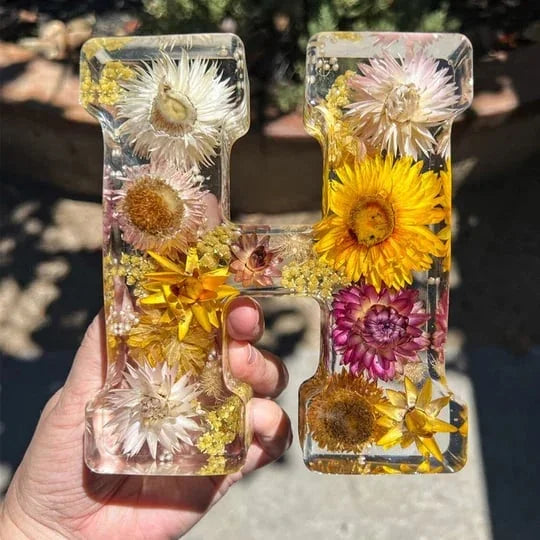 FloraShine - Lámpara Nocturna de Resina Con Flores Hecha a Mano