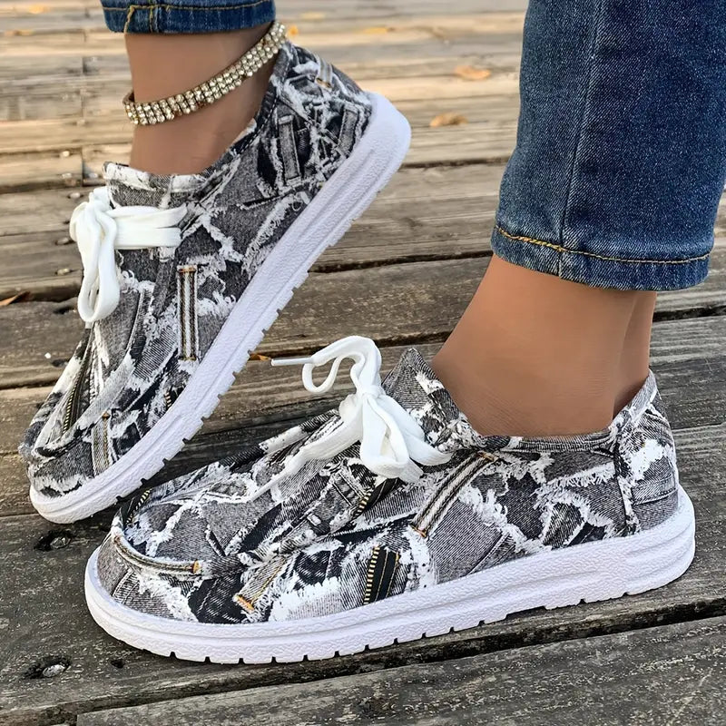 Ulanda - Zapatillas Antideslizantes Con Estampado Denim