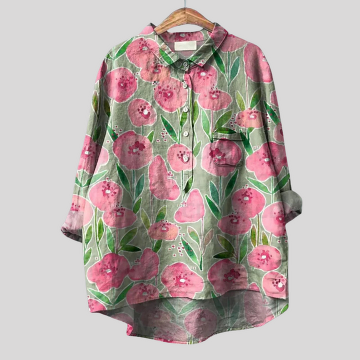Matilde - Camisa Floral Hecha a Mano