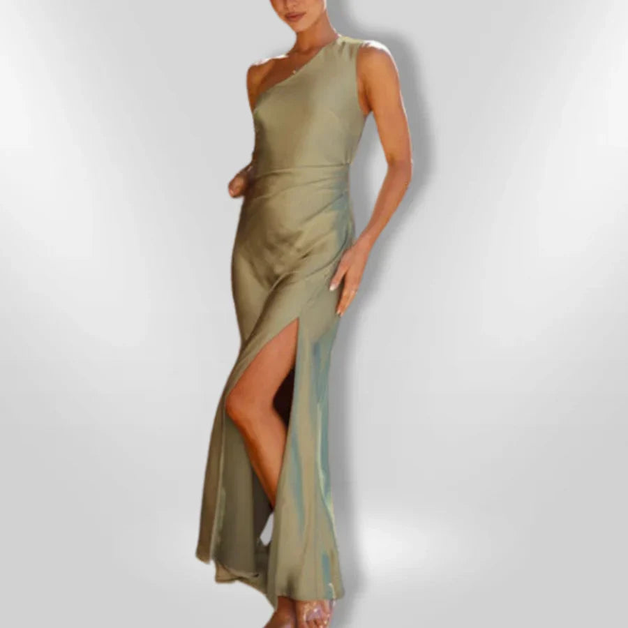 Erminia - Vestido simétrico con Abertura