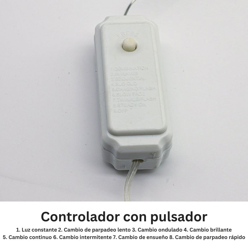 TwinkleWire - Guirnalda De Luces Pirotécnicas De Alambre De Cobre Con Mando a Distancia