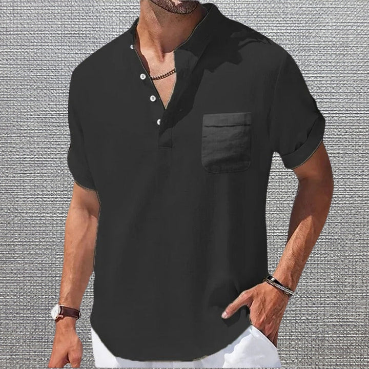 Anthony - Camiseta Elegante De Manga Corta Con Bolsillo