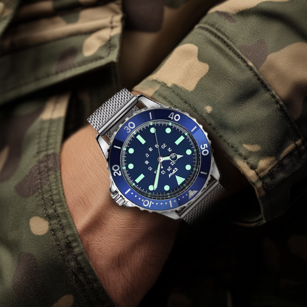 Reloj de Campo Estilo Submarino Táctico Impermeable