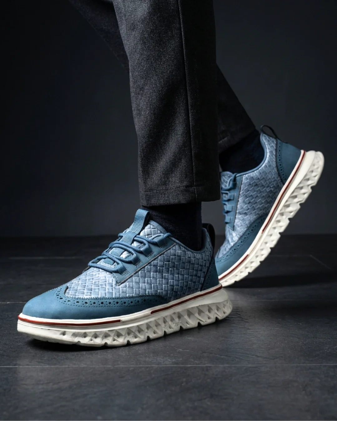 Kremer - Zapatillas Deportivas de Cordones Con Tejido de Piel