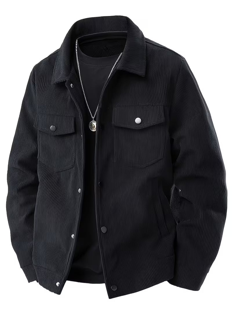 Matthaus - Chaqueta de Pana Con Cuello y Bolsillos Con Solapa