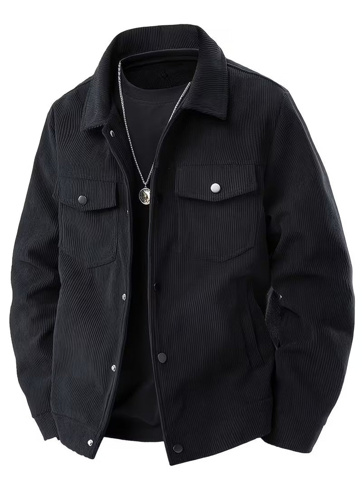 Matthaus - Chaqueta de Pana Con Cuello y Bolsillos Con Solapa