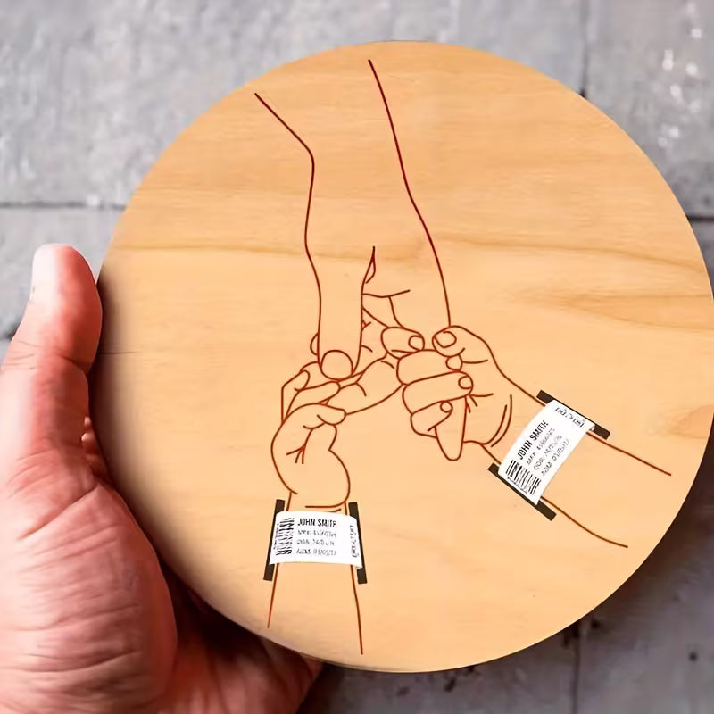 BirthMark - Placa de Madera para Pulsera de Nacimiento