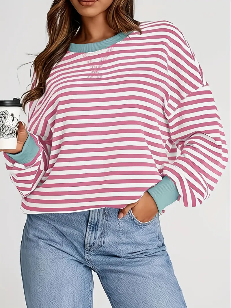 Nirina - Camisa De Manga Larga Con Estampado a Rayas