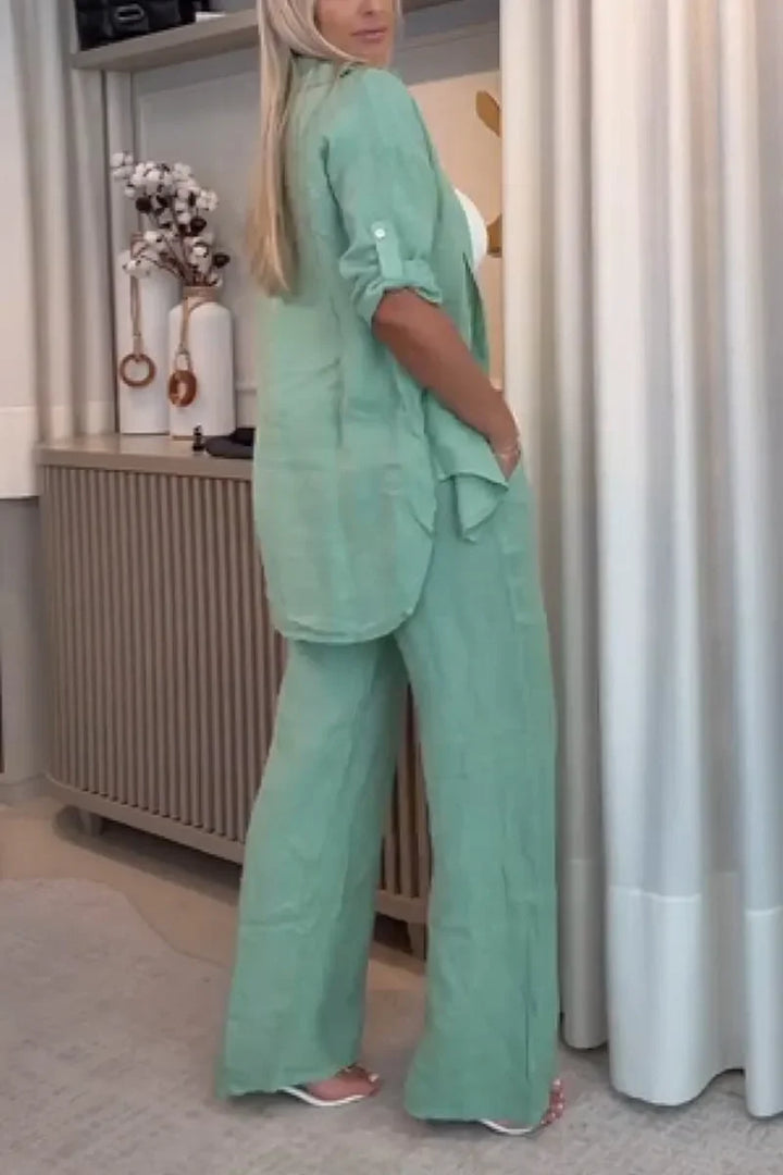 Methme - Traje Informal de dos Piezas con Corte de una sola fila de Botones