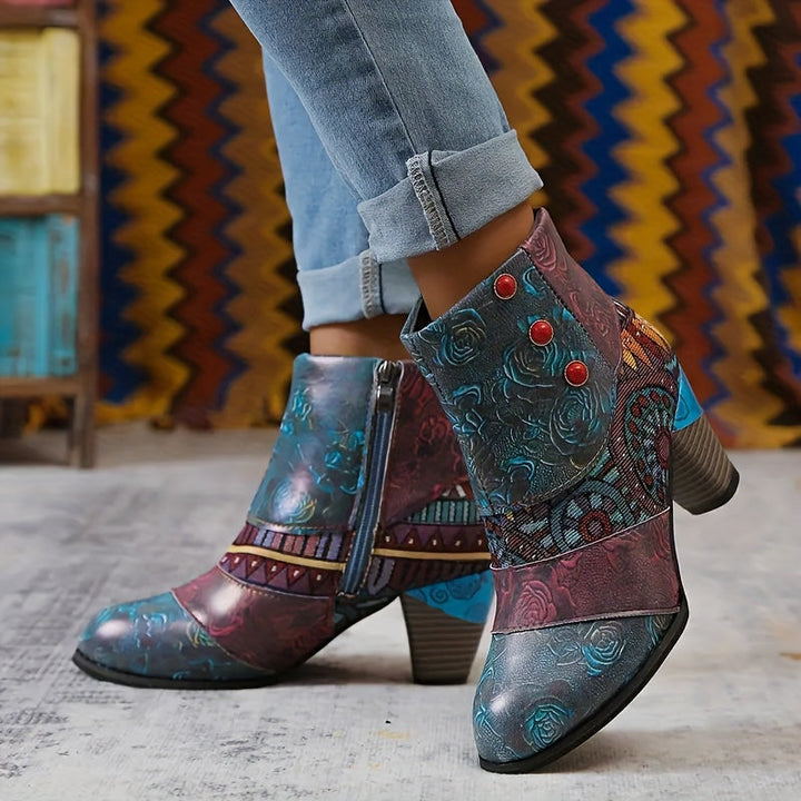 Marylin - Botas Cortas Con Tacón Grueso