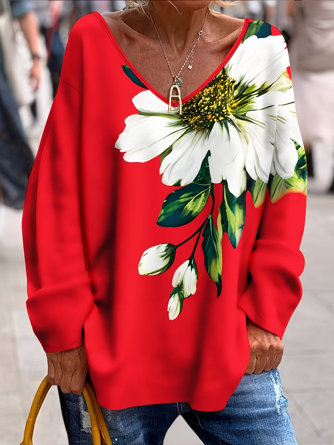 Daphna - Camiseta Oversize Con Estampado Floral
