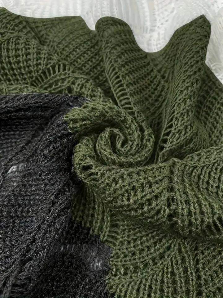 Renilda - Elegante Jersey De Punto Con Cuello En V