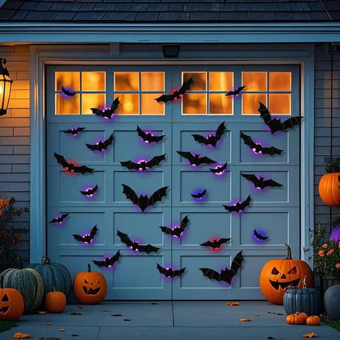 GlowWing - Murciélagos Luminosos en 3D Muro De Halloween Pegatinas Decorativas