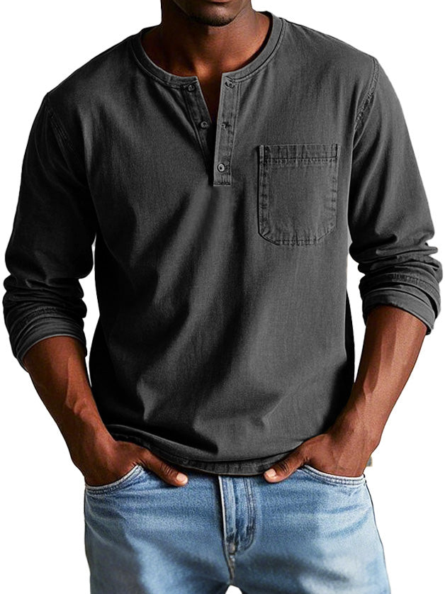 Neil - Camisa Vintage De Manga Larga