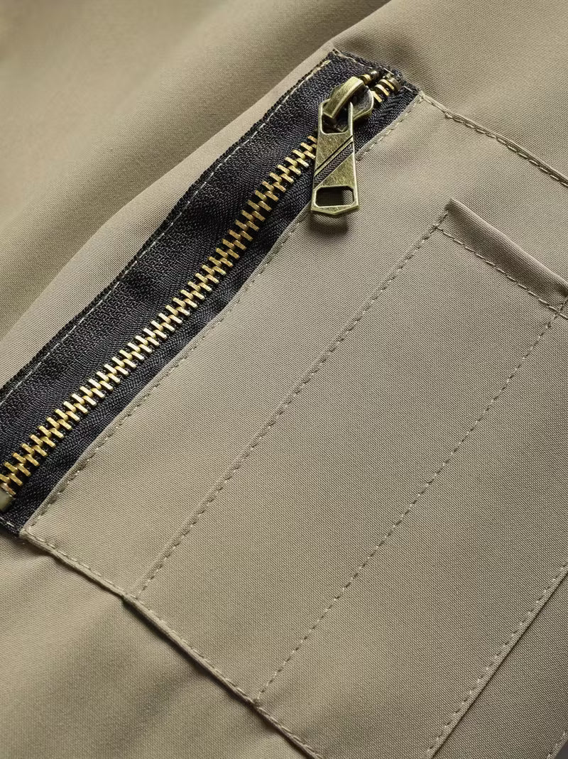 Sylvain - Chaqueta Con Capucha y Cremallera Estilo Fuerza Aérea