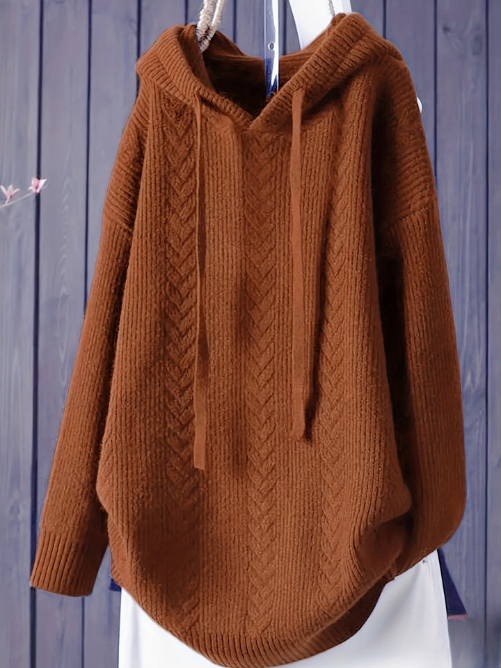 Genivee - Sudadera Con Capucha De Punto Manga Larga Informal