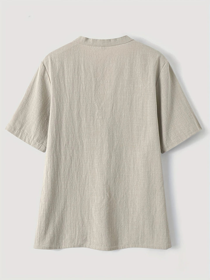 Nerida - Blusa Moderna Con Cuello En V y Manga Corta