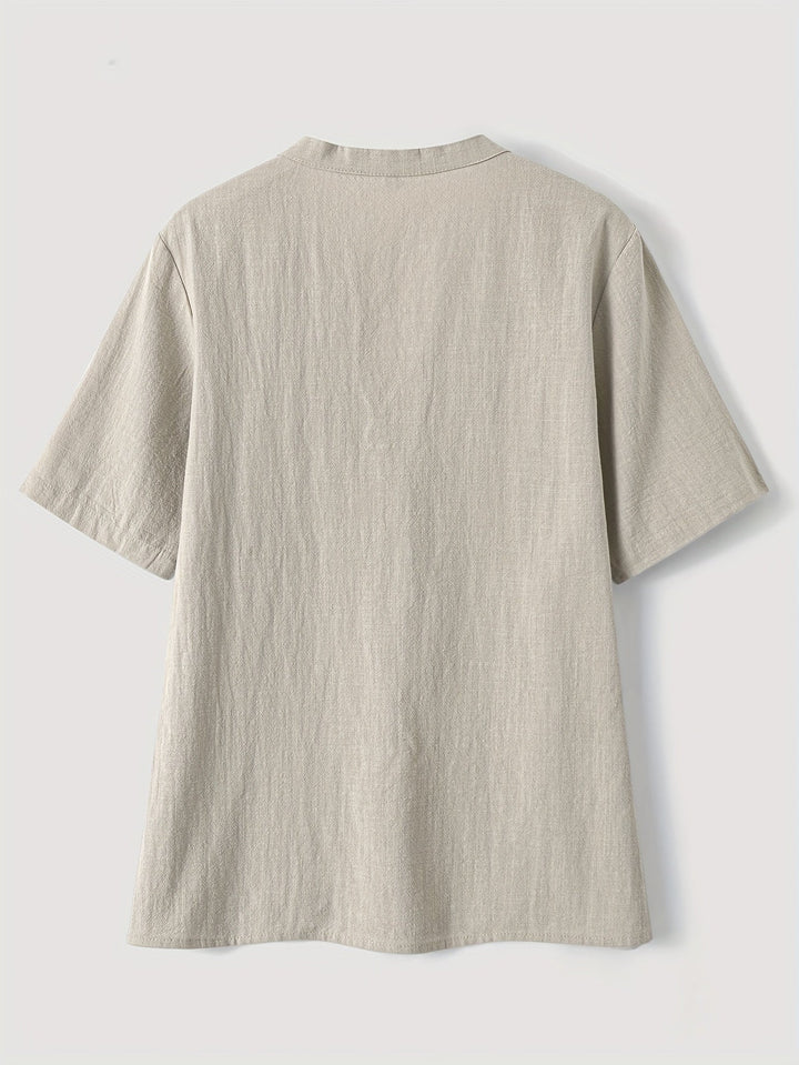 Sharron - Elegante Blusa Con Cuello En V y Botones
