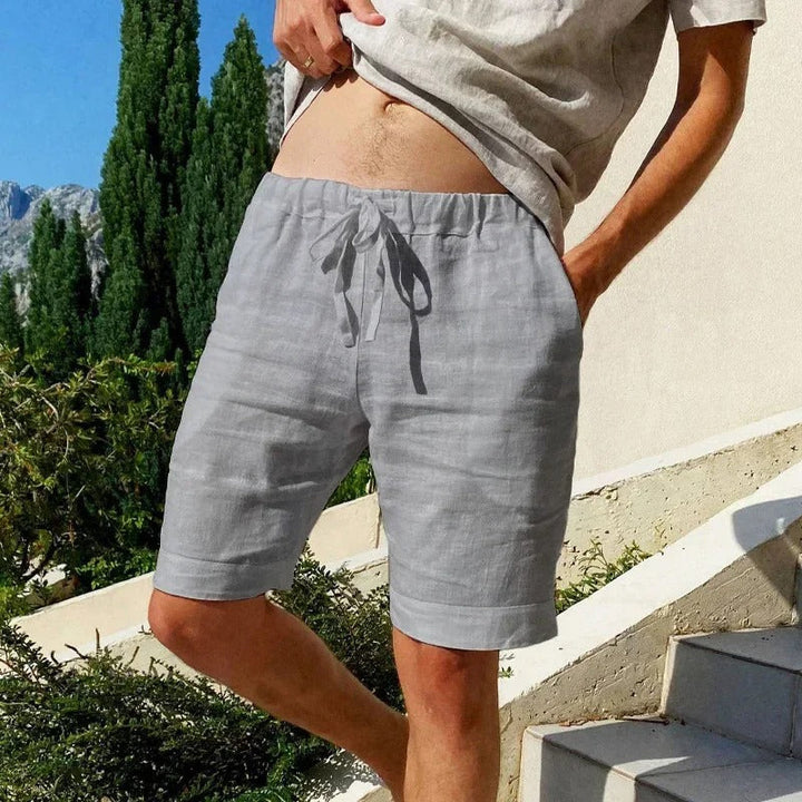 Gilchrist - Pantalones Cortos De Algodón y Lino Transpirables