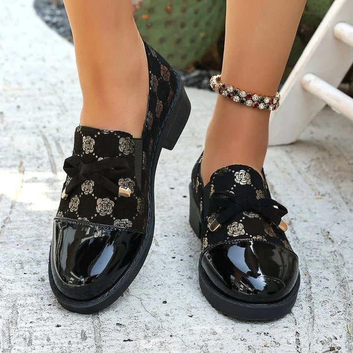 Azahra - Elegantes Mocasines Sin Cordones Con Lazo