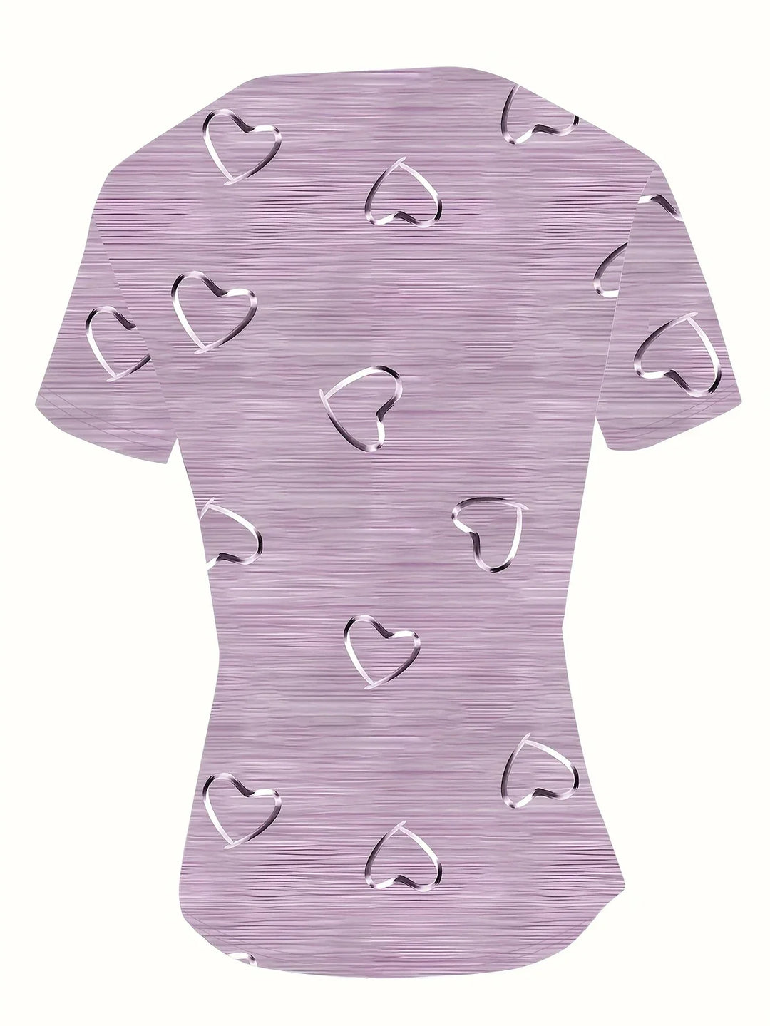 Emlyn - Top Moderno Con Cuello En V y Estampado De Corazones