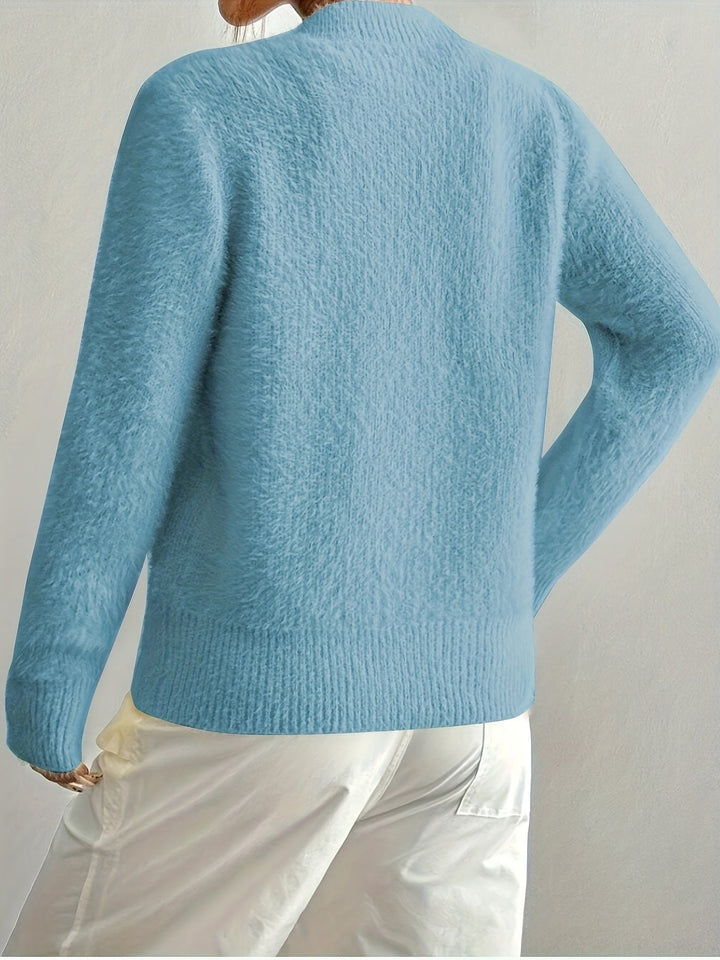 Smelissa - Cárdigan De Punto De Manga Larga Con Botones En Forma De Corazón