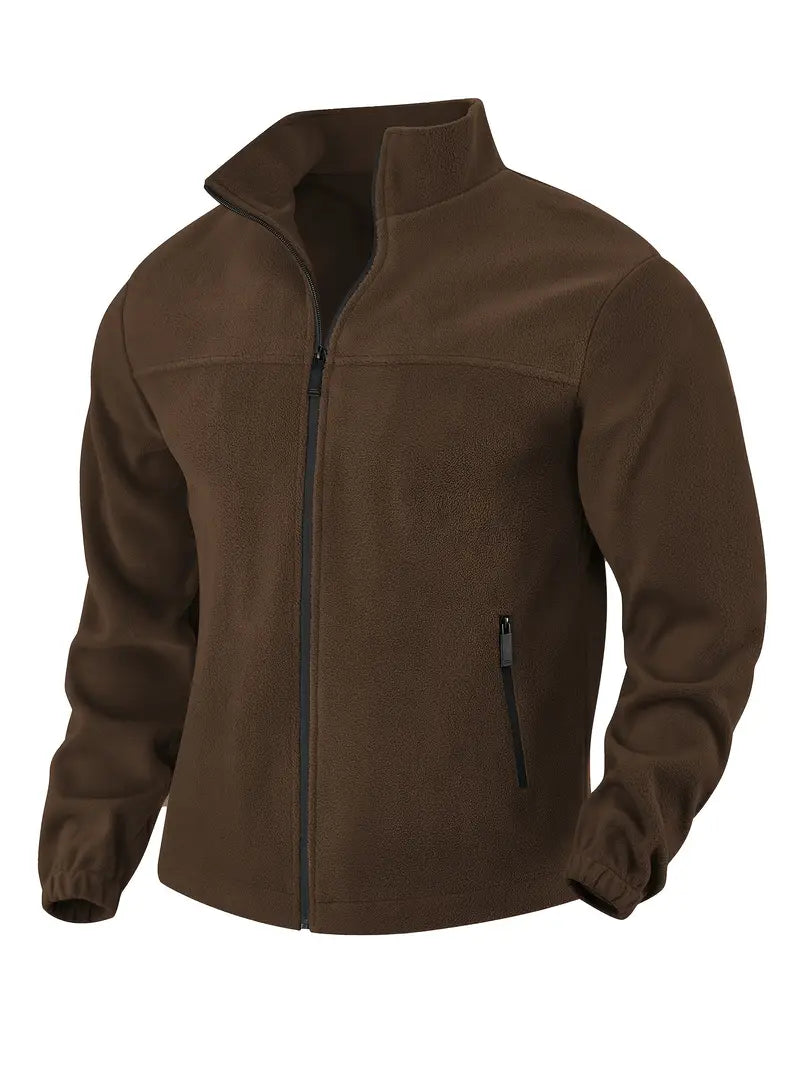 Barron - Chaqueta Informal De Forro Polar Con Cremallera y Bolsillo