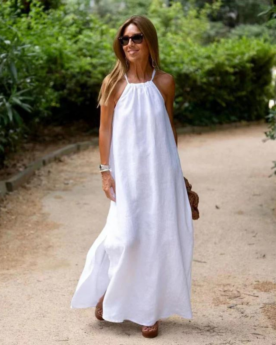 Galilea - Vestido Largo De Mezcla De Lino