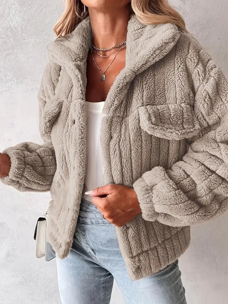 Narin - Informal Chaqueta Teddy Con Falso Bolsillo