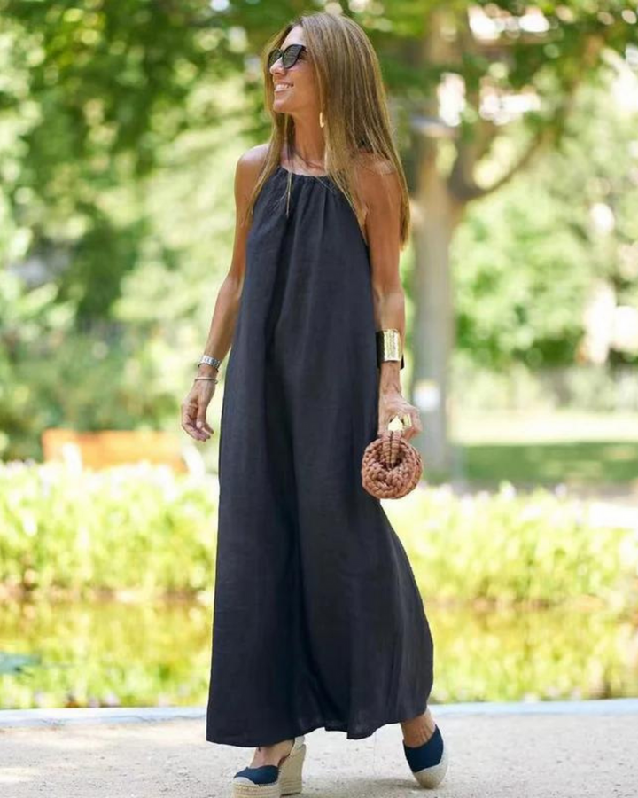 Galilea - Vestido Largo De Mezcla De Lino