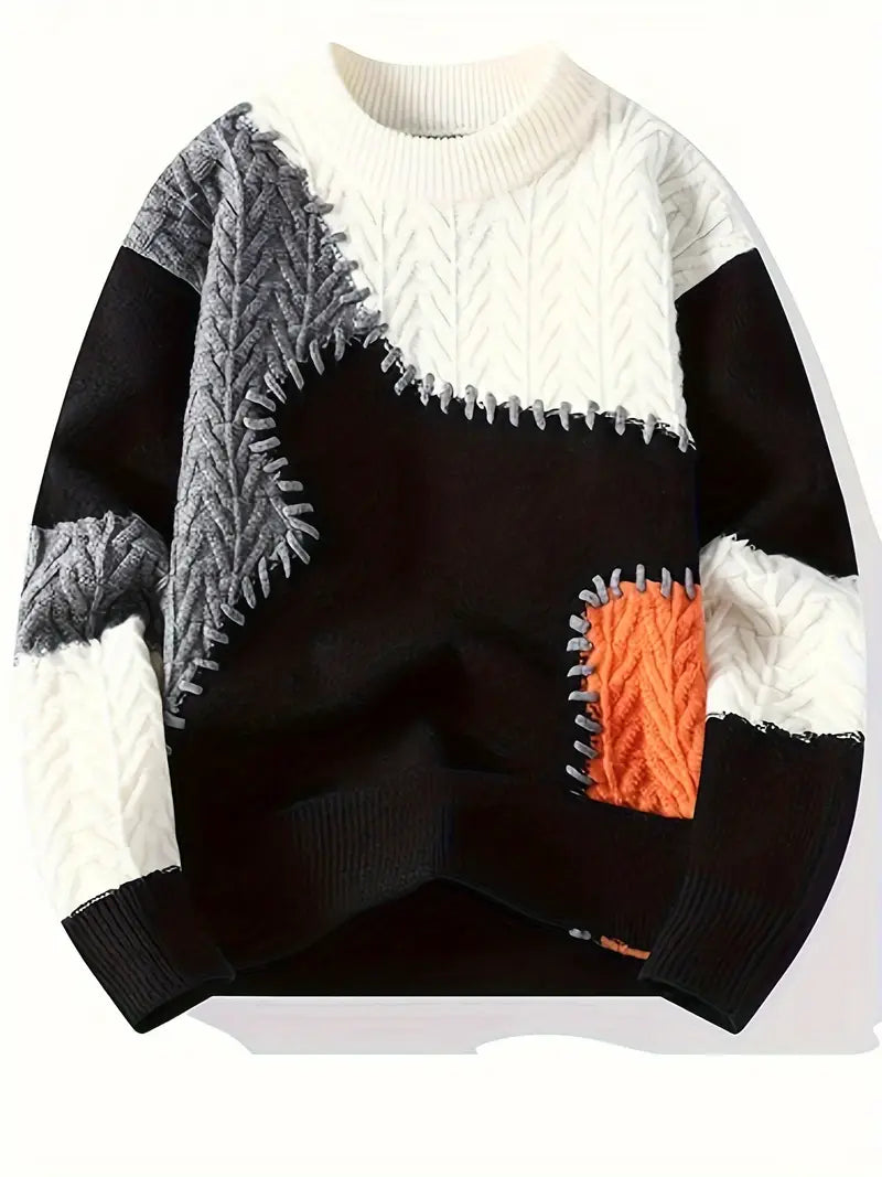 Wagner - Jersey De Punto Informal Con Cuello Redondo