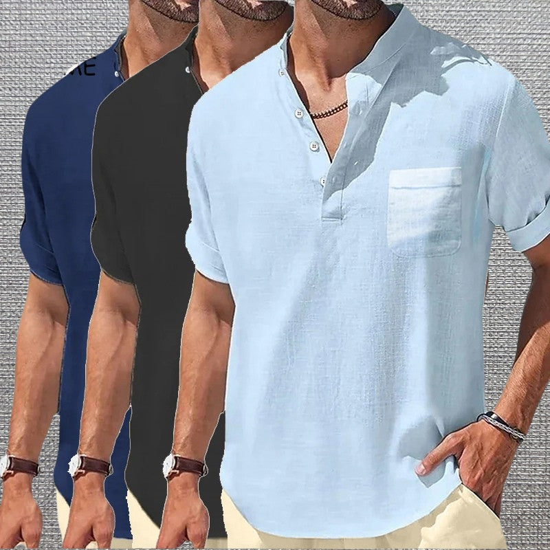 Anthony - Camiseta Elegante De Manga Corta Con Bolsillo